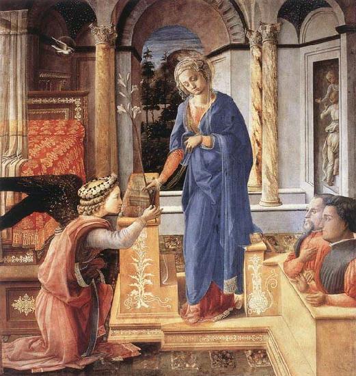 Fra Filippo Lippi The Annunciation with two Kneeling Donors France oil painting art